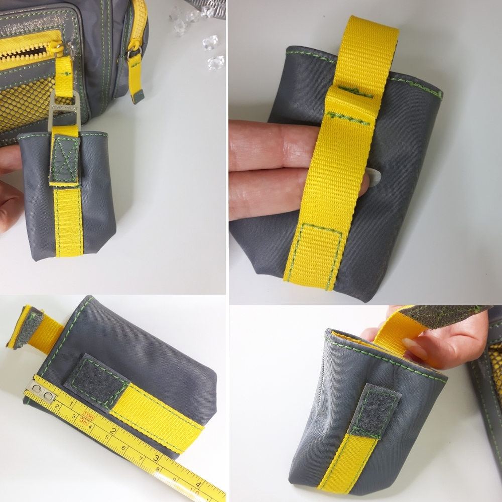 Y2K Vtg Nine West💛Yellow Gray Casual Baguette Shoulder Bag with Pockets - Picture 10 of 15